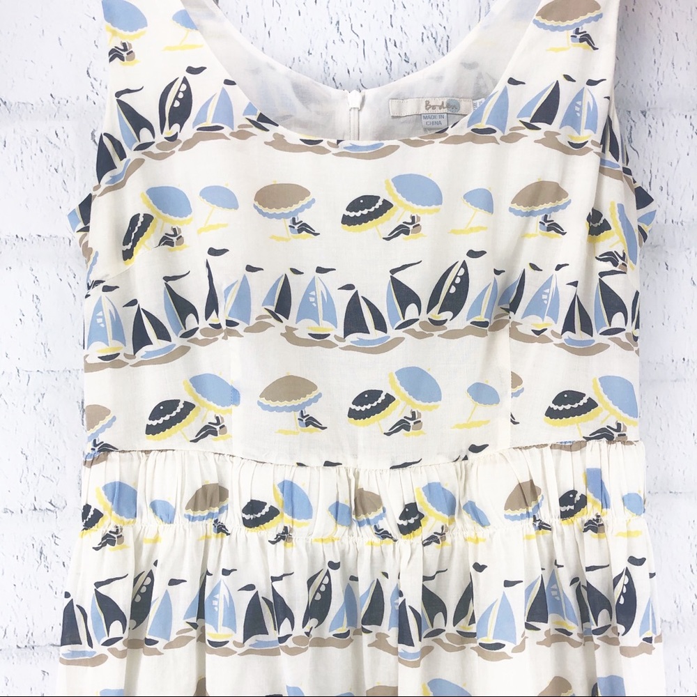 Boden Sailboat Hattie Cotton Dress with Pockets